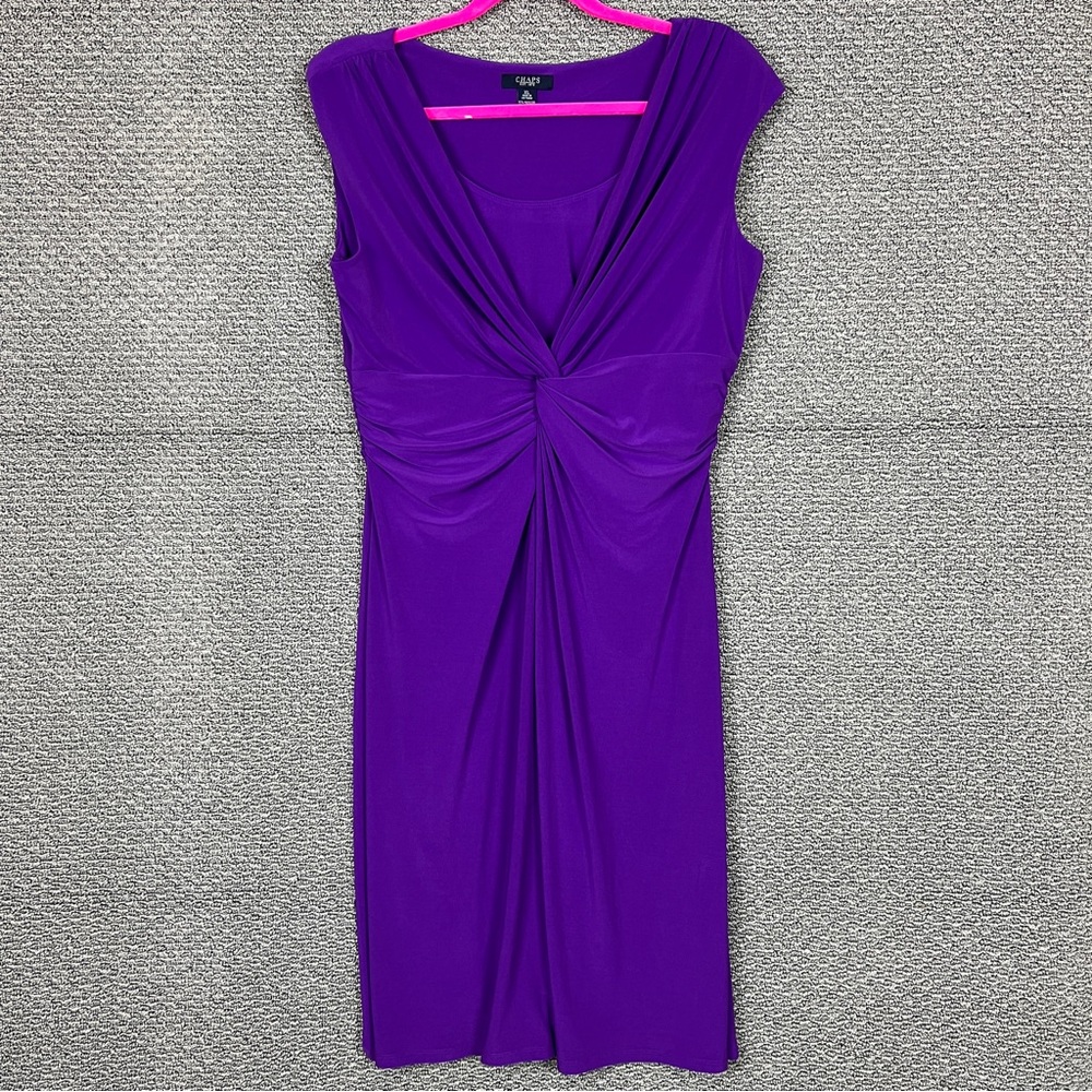 Chaps women’s purple dress shoulder padded size XL new with tags